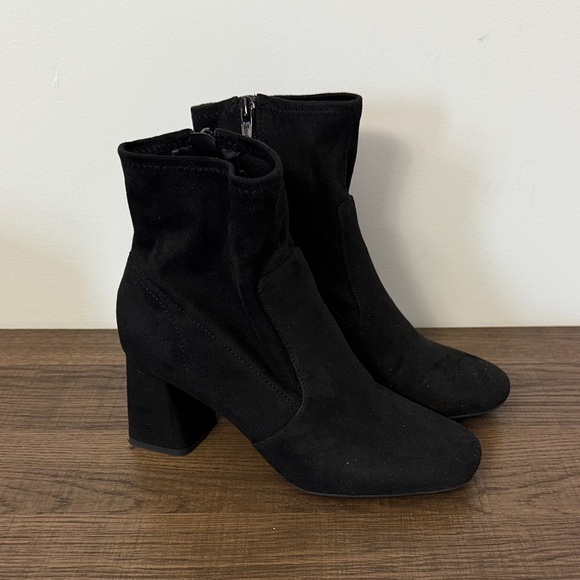 Kelly & Katie Shoes - Black faux Suede Ankle Boots